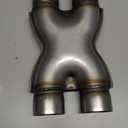 AUTOSAVER88 Exhaust X Pipe 2.5 Inch Inlet, 2.5" Inlet 2.5" Outlet 12" Long 201 Stainless Steel Universal Exhaust Pipe for Smoother Exhaust, Dual 2 1/2 Inch Crossover X Pipe, Weld-On