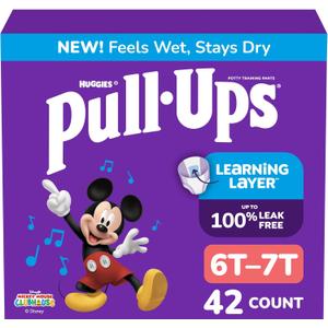 Pull-Ups Boys' Potty Training Pants, Size 6T-7T Training Underwear (55-75 lbs), 42 Count
