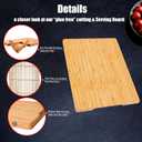 XL Bamboo Cutting Board with Handle – Extra Large Wood Chopping Board for Meat, Cheese, Serving – TRULY Glue-Free, Pre-Oiled Kitchen Boards 21.7"X14"/ 55x36cm - Dishwasher Safe [New 2026 Upgrade], 17"L x 12"W
