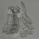 Carlisle FoodService Products Plastic Solid Spoon, 9 Inches, Clear, (Pack of 12)