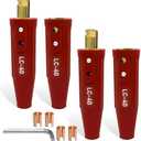 AWLOLWA LC-40 PRO Series Welding Cable Connectors Set (4-Pack) (Red)