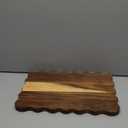Scalloped Acacia Wood Cutting Board 17 x 12 Inch Acacia Wood Charcuterie Cutting Board for Kitchen Laser Engraving DIY Housewarming Cheese Meat Fruit Bread Chopping Blocks, 16.9"L x 12.2"W