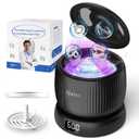 50kHz Ultrasonic Retainer Cleaner Machine for Travel & Home, Portable Denture Cleaner with Removable Base, 4 Modes Timer, Dental Cleaning Pod for Aligners, Braces, Mouth Guard, Jewelry, Toothbrush (Black)