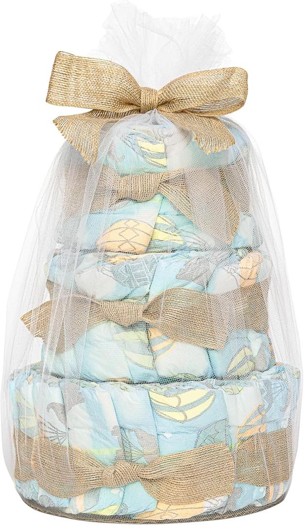 The Honest Company Diaper Cake, Diapers Baby Personal Care Plant-Based Wipes Above it All Regular Size 1 8-14 lbs, 35 Count