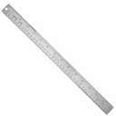 Stainless Steel 15 Inch Metal Ruler Non-Slip Rubber Back, with Inch and Metric Graduations