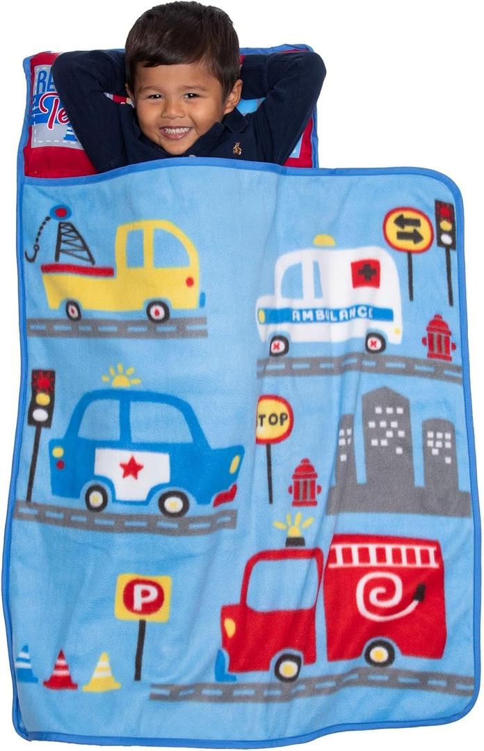 Baby Boom Kids Nap Mat Set Includes Pillow and Fleece Blanket (46x21 Inch (Pack of 1)
