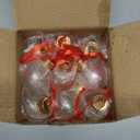 Joiedomi 9 Pcs Christmas Boozeball Ornaments Set, Xmas 1.7 oz Clear Fillable Ball, Tree Hanging Decorations for Christmas Holiday Indoor and Outdoor Decorations