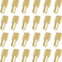 80Pcs Shelf Pins 5mm, Cabinet Pegs Shelf Support, Spoon Shape Metal Shelf Holders Pegs for Cabinets, Bookshelf Pegs for Shelves (Gold)