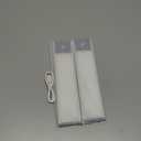 Rechargeable Motion Sensor Led Lights Ultra Thin Softer Under Counter 54-LED Closet Lighting Battery Operated Light Kitchen Under Cabinet Lighting Stick On Lights Night Light Wireless Light (2PACK) (12.7 in-54LED-2PACK, Silver-white Light)