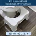 DMI Toilet Squatting Posture Stool, 7" Height, Reduces Strain for an Easier Go, Poop Stool for Bathroom, Fun Footprint Designs, Low-Profile, Minimal Design for Bathroom Aesthetic