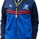 Mens Football Coach Track Blue Jacket | Football Track Blue Jacket (3X-Large)