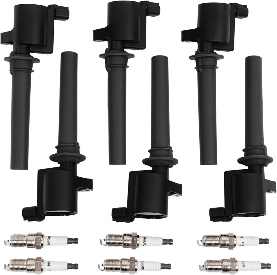 UF406 Set of 6 Ignition Coils Iridium Spark Plugs Fit for 2001-2011 Mazda6 Tribute Escape Taurus Montego Sable MPV 3.0L V6 Replaces DG513, DG500, FD-495, FD-502