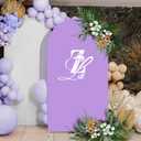 Babenest 7.2FT Purple Wedding Arch Cover, Spandex Fitted Arch Backdrop for Photography, Round Top Chiara for Party Ceremony Birthday Baby Shower Anniversary Decoration