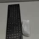 Backlit Large Print Wireless Keyboard and Mouse Combo, 2.4G Full Size Keyboards with Light Up Large Keys, Oversize Letters Keys Easy to See and Type, Quiet Keyboard Mouse for Windows, Laptop, PC (Black)