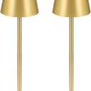 BGFHome Cordless Table Lamp LED Desk lamp,5000mAh Rechargeable Touch Night Light Wireless Minimalist Design for/Restaurant/Bedroom/Bars/Outdoor Party/Camping/Coffee Shop(2 Pack Gold)
