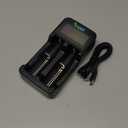 Intelligent Charger, Snado LCD Display Universal Smart Charger for Rechargeable Batteries Li-ion Batteries 18650 18490 18350 17670 17500 16340 14500, Ni-MH/Ni-Cd A AA AAA Battery (2 Slots)