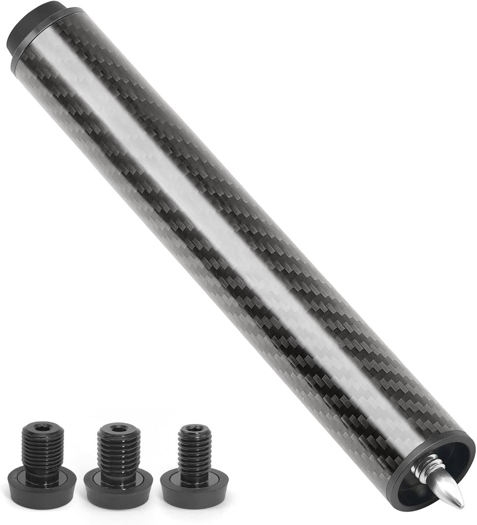 Pool Cue Extension with 3 Bumpers Carbon Fiber Billiard Cue Extender Pool Cue Accessories