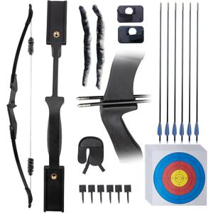 Recurve Bow and Arrow Set for Adults, Archery Takedown recurve Bow Set for Beginners/Youth/Adults Target Practicing, Left & Right Handed, 20lbs