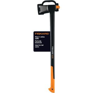 Fiskars X27 Super Splitting Axe - 36" Wood Splitting Axe for Medium to Large Size Logs with Shock-Absorbing Handle - Split Firewood - Forged Steel Blade - Bushcraft Gear and Camping Axe
