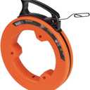Klein Tools 56331 50-Foot Electrical Fish Tape, Steel Wire Puller with Double Loop Tip, Optimized Housing and Handle, 1/8-Inch
