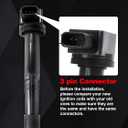 Ignition Coil Compatible with 2006-2011 CSX 2002-2006 RSX 2003-2006 Accord 2002-2011 Civic Si 2002-2009 CRV 2003-2011 Element 2004-2005 S2000 L4 2.0L 2.2L 2.4L. Replacement for UF311 UF583,Set of 4
