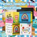 4 Pcs Teacher Appreciation Decoration Balloon Boxes Thank You Teacher Party Decorations for Teacher Appreciation Week Party Teacher Photo Prop Party Supplies