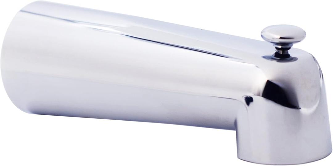 Westbrass 7" Diverter Tub Spout, Polished Chrome, E507D-1F-26