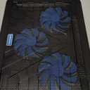 TECKNET Laptop Cooling Pad, Portable Slim Quiet USB Powered Laptop Notebook Cooler Cooling Pad Stand Chill Mat with 3 Blue LED Fans, Fits 12-17 Inches (Black)