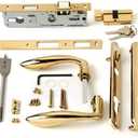 Andersen Storm Door Handle Assembly in Brass Finish Contemporary Style 2004 to Present