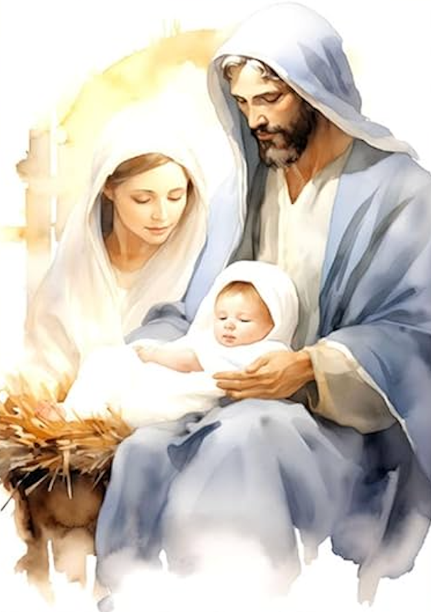 AOEVXV Nativity Scene Holy Family Wall Art Catholic Art Mary & Joseph Birth of Jesus Christ Canvas Print poster for Living Room Bedroom Home Decor
