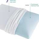 Sleep Innovations Classic Memory Foam Pillow, Queen Size, Head and Neck Alignment, Side, Stomach, and Back Sleepers, Medium Support