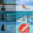 MAACOULD Electric Air Pump for Inflatables with 3 Nozzles | Portable, Easy to Use, Inflatable for Beds, Mattress, Pool Floats, Inflatable Pool, Snow Sled, AC110-120V