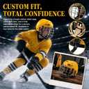 Breathable Ice Hockey Helmet with Protective Cage, Impact Resistant Hockey Head Gear for Youth & Adult, Small
