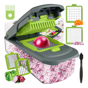 Cambom Mandoline Slicer Vegetable Slicer With 2 L Container for Potatoes, Tomatoes, Cucumbers, Carrots