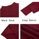 Runcati Mens Mock Turtleneck Sweater Slim Fit Casual Ribbed Knitted Pullover Fall Winter Basic Warm Sweaters