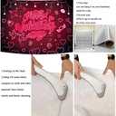 Happy Valentine's Day Backdrop Red Glitter Heart Neon Photography Background Valentines Day Party Decorations Supplies