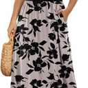 IN'VOLAND Plus Size Maxi Dresses for Women Summer Petal Short Sleeve Dress Casual Loose Flowy Long Sundress with Pockets, Size 2X