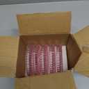 Modern Clear Pink Glass Coasters Set of 5 - Crystal Coasters for Drinks, Round, 4 Inch, Dishwasher Safe