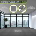 ProsourceFit Exercise Puzzle Mat -inch, EVA Interlocking Foam Floor Tiles for Home Gym, Workout Equipment, Kids Play Areas, Grey, 144 SQ FT - 36 Tiles