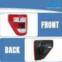 LABLT Tail Light Assembly Repalcement for 2021 2022 2023 F150 Driver Left Side Rear w/Blind Spot White Frame Taillights ML34-13B505-CA