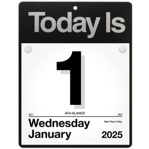 AT-A-GLANCE 2025 "Today Is" Daily Wall Calendar, 8-1/2" x 8", Large (K40025)
