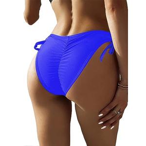 YELAIVP Women's Bikini Bottom Tie Side Swimsuit Bottom Cheeky Butt Ruched Bathing Suit Bottoms, Size XL