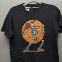 Funny Halloween Tennis Skeletons Play Tennis T-Shirt, L