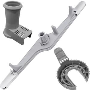 154568002 Dishwasher Lower Spray Arm Assembly with 5304518968 Support & 5304506518 Trap Drain Filter Replacement for Frigidaire Electrolux Kenmore Dishwasher 1545680 5304517203 154568001 154414101