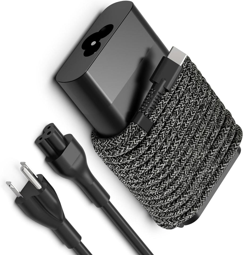 65W USB C Type-C AC Charger Compatible with HP EliteBook x360/ProBook G3 G4 G5 G6 G7 G8 G9 Chromebook X360/Spectre X360 Laptop Power Supply Adapter Cord