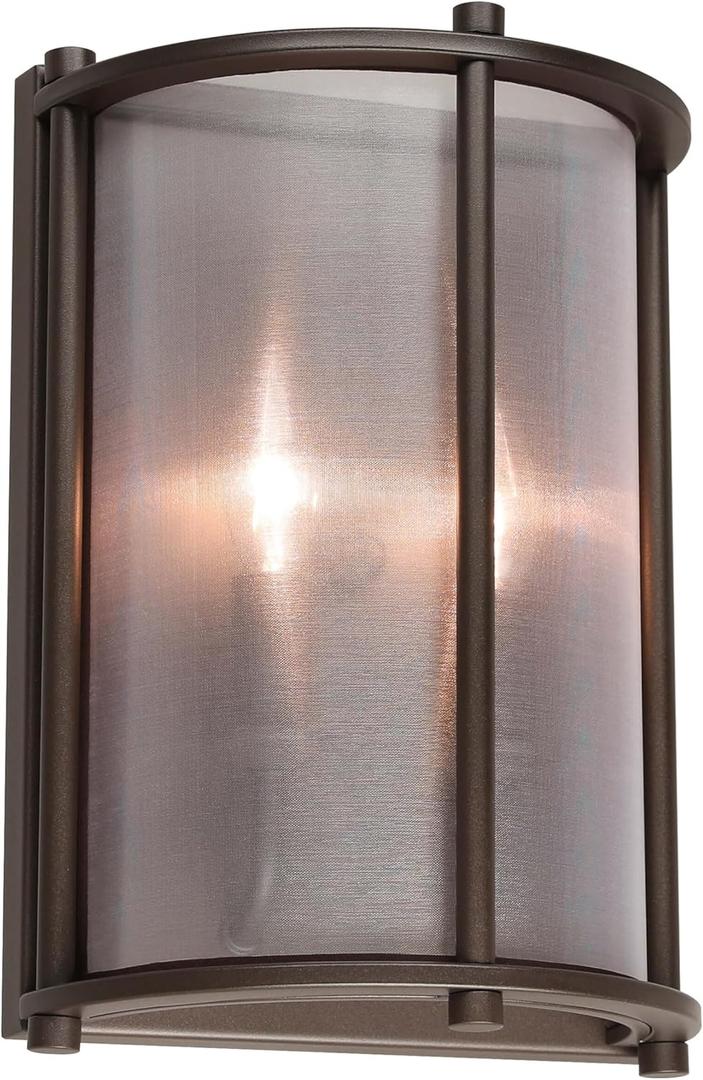 XiNBEi Lighting Wall Light 2 Light Wall Sconce with Half Round Shade Wall Lamp Dark Bronze Finish for Living Room & Hallway XB-W1199-DB