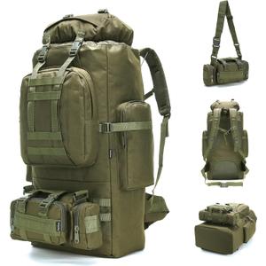 King'sGuard 100L Camping Hiking Backpack Molle Rucksack Military Camping Backpacking Daypack (Armygreen)