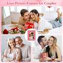 PETCEE Love Picture Frame for Couples - Valentines Day Picture Frame Unique Gift Red and White Heart Design Romantic Valentine's Day Gifts for Him Her Wedding Anniversary Birthday Family Decorations