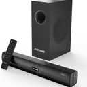 Home Theater Sound Bar Subwoofer, Sound Bar Bluetooth Surround Speakers, TV Speakers Sound Bars Bluetooth Hdmi(ARC) Optical Coaxial AUX USB 2.1ch Home Audio Sound System TV PC Wall MountS, Black