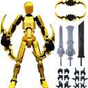altuco T13 Action Figure Set,Titan 13 Action Figure with Multiple Accessories,Easter Basket Stuffers for Boys (Gold)
